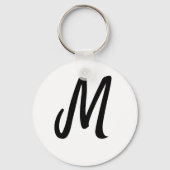 eenvoudig minimaal monogram logo gepersonaliseerd sleutelhanger (Voorkant)
