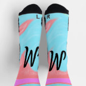 eenvoudig minimaal monogram logo gepersonaliseerd  sokken (Top)