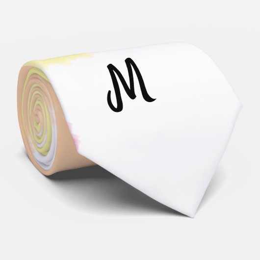 eenvoudig minimaal monogram logo gepersonaliseerd  stropdas (Opgerold)