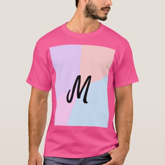 eenvoudig minimaal monogram logo gepersonaliseerd  t-shirt (Voorkant)
