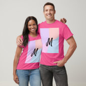 eenvoudig minimaal monogram logo gepersonaliseerd  t-shirt (Unisex)