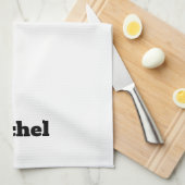 eenvoudig minimaal monogram logo gepersonaliseerd  theedoek (Quarter Fold)