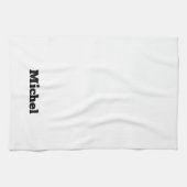 eenvoudig minimaal monogram logo gepersonaliseerd  theedoek (Horizontaal)