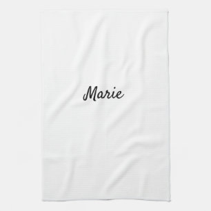 eenvoudig minimaal monogram logo gepersonaliseerd theedoek