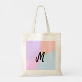 eenvoudig minimaal monogram logo gepersonaliseerd  tote bag (Achterkant)