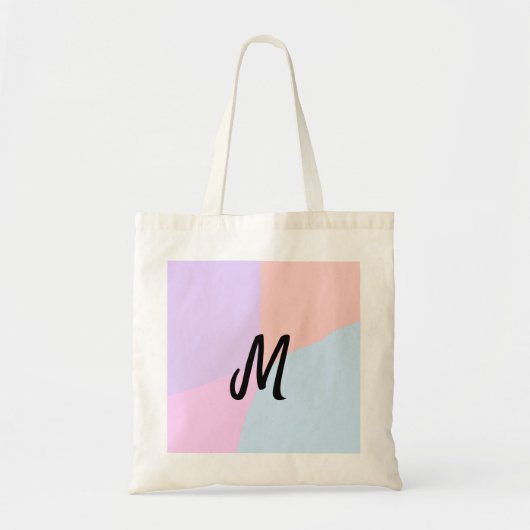 eenvoudig minimaal monogram logo gepersonaliseerd  tote bag (Voorkant)