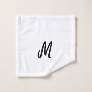 eenvoudig minimaal monogram logo gepersonaliseerd washandje