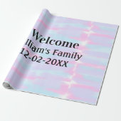 eenvoudig minimaal monogram logo gepersonaliseerde cadeaupapier (Uitgerold)