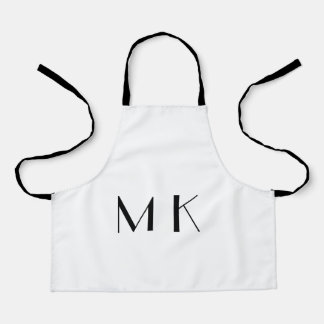 eenvoudig minimaal monogram logo op maat gemaakt d schort