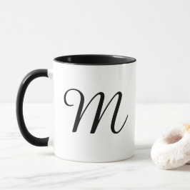 Eenvoudig Minimaal Monogram Logo voeg uw Koffiekop Mok