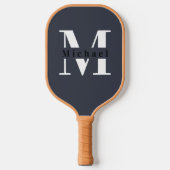 Eenvoudig minimaal Monogram Monogrammed Naam + Ini Pickleball Paddle (Voorkant)