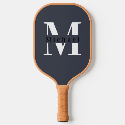 Eenvoudig minimaal Monogram Monogrammed Naam + Ini Pickleball Paddle (Voorkant)