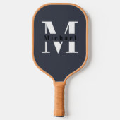Eenvoudig minimaal Monogram Monogrammed Naam + Ini Pickleball Paddle (Achterkant)