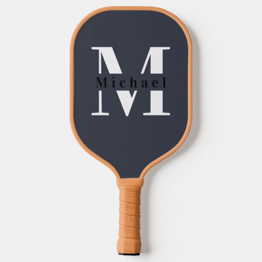 Eenvoudig minimaal Monogram Monogrammed Naam + Ini Pickleball Paddle (Achterkant)