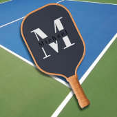 Eenvoudig minimaal Monogram Monogrammed Naam + Ini Pickleball Paddle