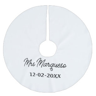 eenvoudig minimaal monogram mrs mijnheer naam datu kerstboom rok