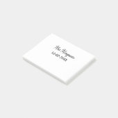 eenvoudig minimaal monogram mrs mijnheer naam datu post-it® notes (Schuin)
