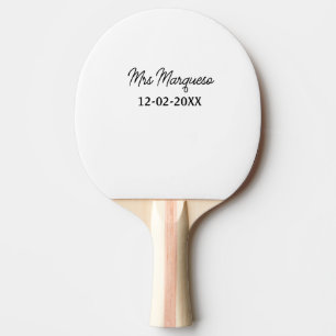eenvoudig minimaal monogram mrs mijnheer naam datu tafeltennisbatje