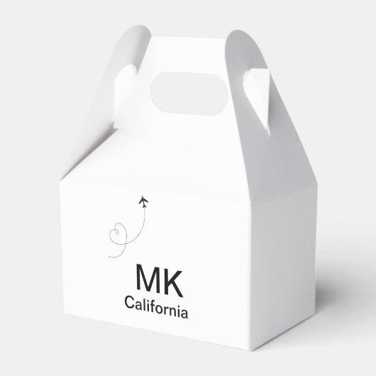 Eenvoudig minimaal monogram voeg de foto van het t bedankdoosjes (Achterkant)