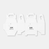 Eenvoudig minimaal monogram voeg de foto van het t bedankdoosjes (Uitgevouwen)