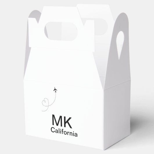 Eenvoudig minimaal monogram voeg de foto van het t bedankdoosjes (Geopend)