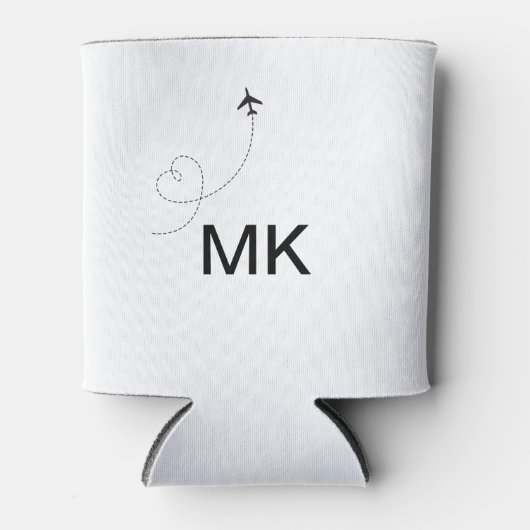 Eenvoudig minimaal monogram voeg de foto van het t blikjeskoeler (Voorkant)