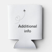 Eenvoudig minimaal monogram voeg de foto van het t blikjeskoeler (Achterkant)