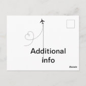 Eenvoudig minimaal monogram voeg de foto van het t briefkaart (Achterkant)