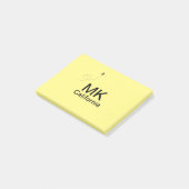 Eenvoudig minimaal monogram voeg de foto van het t post-it® notes (Schuin)