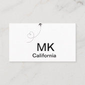 Eenvoudig minimaal monogram voeg de foto van het t visitekaartje (Achterkant)