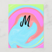 eenvoudig minimaal monogramlogo gepersonaliseerd b flyer (Achterkant)