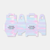 eenvoudig minimaal monogramlogo gepersonaliseerde  bedankdoosjes (Uitgevouwen)