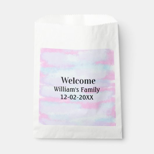 eenvoudig minimaal monogramlogo gepersonaliseerde  bedankzakje (Voorkant)