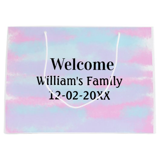 eenvoudig minimaal monogramlogo gepersonaliseerde groot cadeauzakje (Voorkant)