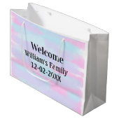 eenvoudig minimaal monogramlogo gepersonaliseerde groot cadeauzakje (Voorkant Gekanteld)