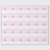 eenvoudig minimaal naam monogram roze bruid cadeaupapier (Vlak)