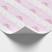 eenvoudig minimaal naam monogram roze bruid cadeaupapier (Hoek)