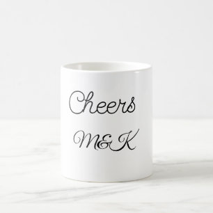 Eenvoudig minimaal naam toevoegen proost koppel na koffiemok