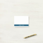 Eenvoudig Minimaal Navyblauw Modern Kleurblok Post-it® Notes (Op bureau)