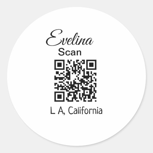 Eenvoudig minimaal om jouw naam plaats plaats plaa ronde sticker (Voorkant)