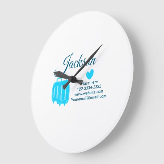 Eenvoudig minimaal om jouw naam tekst plaats stad grote klok (Hoek)