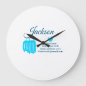 Eenvoudig minimaal om jouw naam tekst plaats stad grote klok (Voorkant)