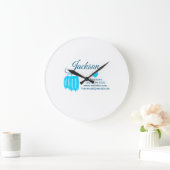 Eenvoudig minimaal om jouw naam tekst plaats stad grote klok (Huis)