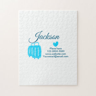 Eenvoudig minimaal om jouw naam tekst plaats stad  legpuzzel