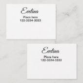 Eenvoudig minimaal om jouw naam tekst plaats stad notitiekaartje (Voorkant / Achterkant)