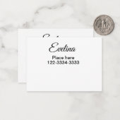 Eenvoudig minimaal om jouw naam tekst plaats stad notitiekaartje (Voorkant / Achterkant in situ)