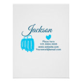 Eenvoudig minimaal om jouw naam tekst plaats stad  perfect poster (Voorkant)