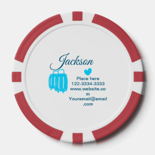 Eenvoudig minimaal om jouw naam tekst plaats stad  poker chips