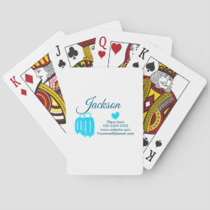 Eenvoudig minimaal om jouw naam tekst plaats stad pokerkaarten