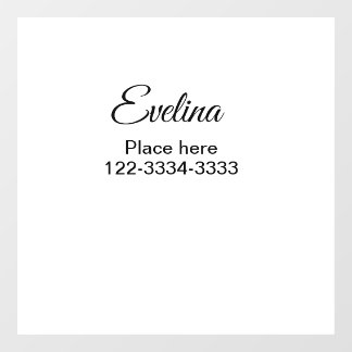 Eenvoudig minimaal om jouw naam tekst plaats stad  raamsticker